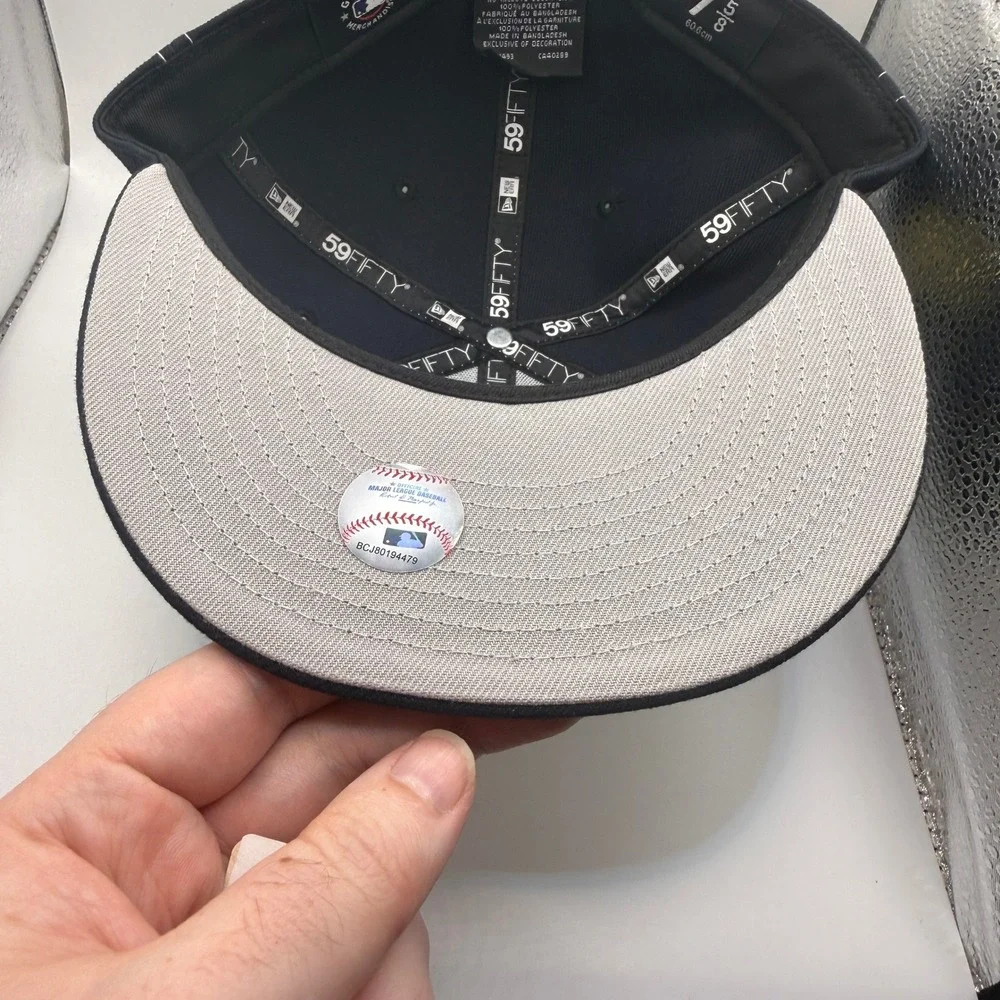 New Era 59FIFTY Texas Baseball‎ Fitted Hat Navy Gold White Stitch 7 5/8 Cap